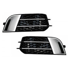 Laterale griglie fendinebbia lampada coperture per Audi A1 8X (2010-2015) RS1 design nero con spazzolato alluminio