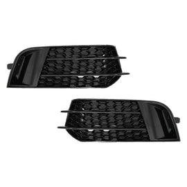 Laterale griglie fendinebbia lampada coperture per Audi A1 8X (2010-2015) RS1 design Nero lucido