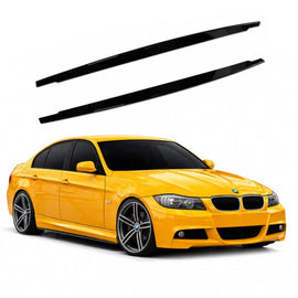 Minigonne estensioni per BMW 3 E90/E91 05-11 E92/E93 06-14 Nero lucido in plastica ABS 2 pezzi