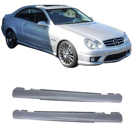 Minigonne per Mercedes-Benz CLK-Classe W209 02-09 A design stile in plastica ABS 2 pezzi