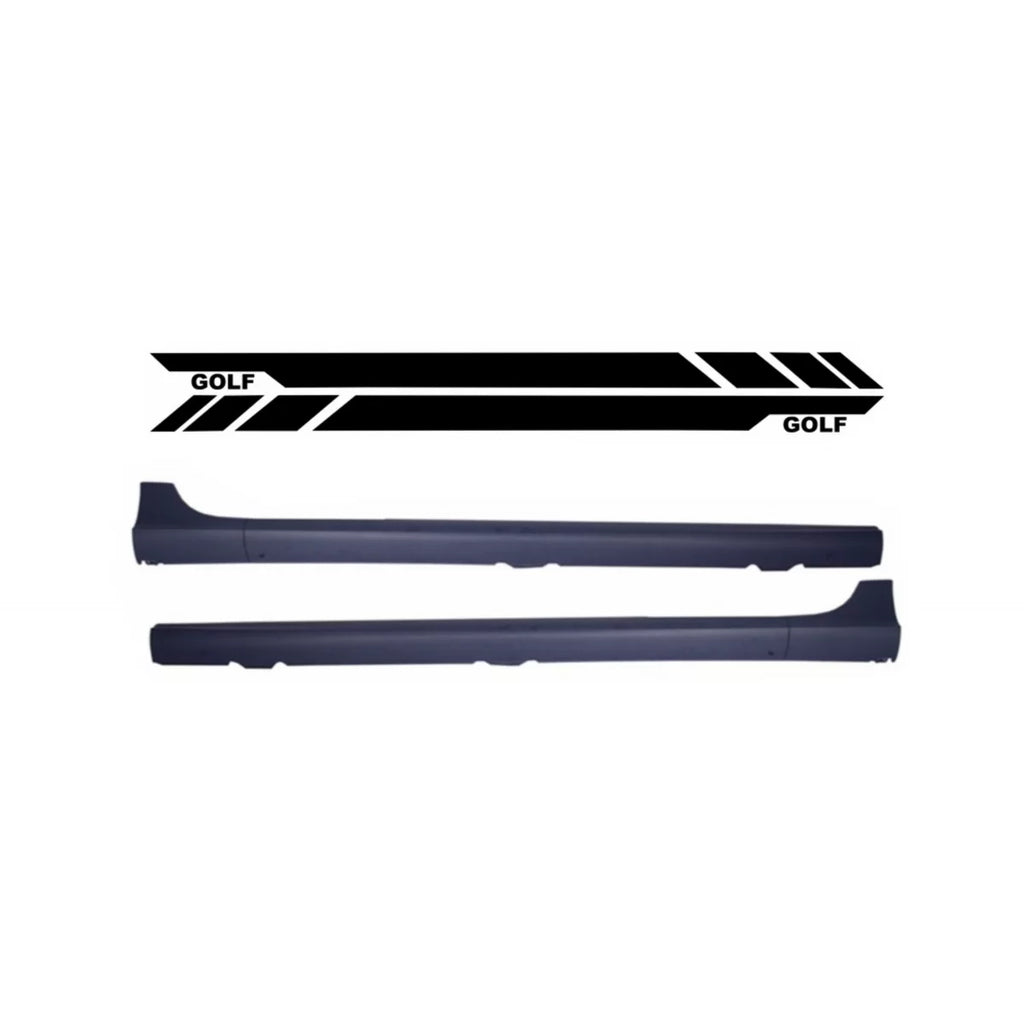 Minigonne per VW Golf V MK5 (2003-2007) con laterale adesivi adesivo Vinyl nero GTI design