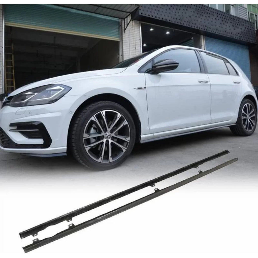 Minigonne per VW Golf VII (7 & 7.5) 12-20 R stile in plastica ABS 2 pezzi