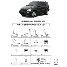 Staffe per pedane laterali (Alm-Sr-Rl-Ln-Da) per Mercedes-Benz Classe M 1997-2005 SUV W163
