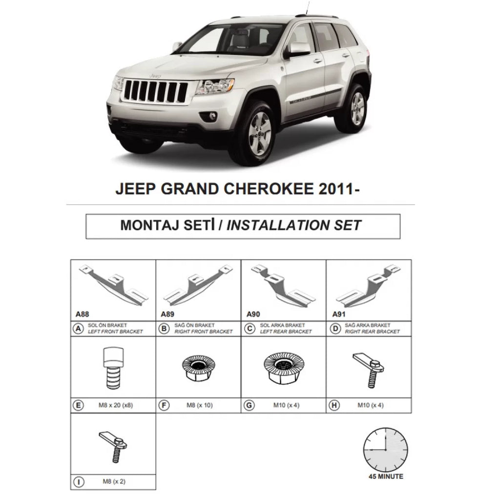 Staffe per pedane laterali (Dma) per Jeep Grand Cherokee 2021- SUV WL