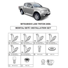 Staffe per pedane laterali (Dma) per Mitsubishi L200 2005-2015 Pk Ka/Kb / L200 2015- Pk Kj/Kk/Kl