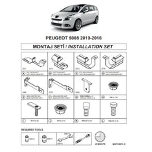 Staffe per pedane laterali (Dma) per Peugeot 5008 2010-2017 MPV T8