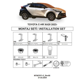 Staffe per pedane laterali (Dma) per Toyota C-HR 2023- SUV AX20