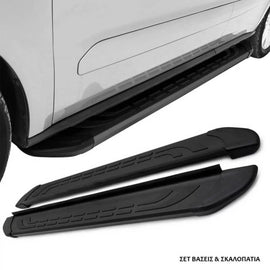 Pedane laterali con staffe per Toyota Corolla Cross 2020- FABA nero 183cm 2 pezzi alluminio