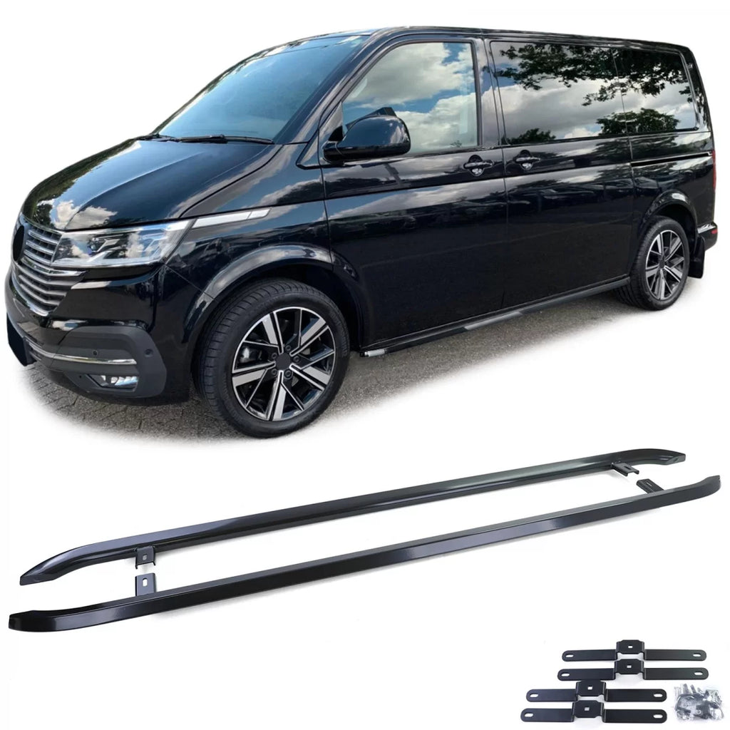 Pedane laterali laterale bars inox acciaio nero per VW T5 T6 T6.1 corto passo