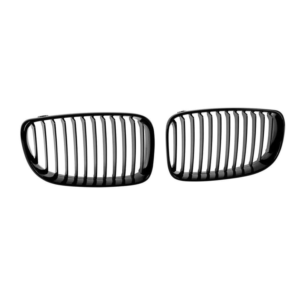 Griglie a lamella singola in nero lucido per BMW Serie 1 E81, E82, E87, E88 2007-2011
