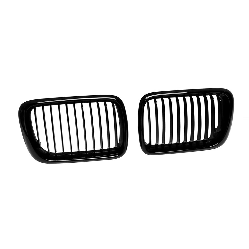 Griglie a lamella singola in nero lucido per BMW Serie 3 E36 berlina, Touring, coupe, cabriolet, compatto 1997-1999