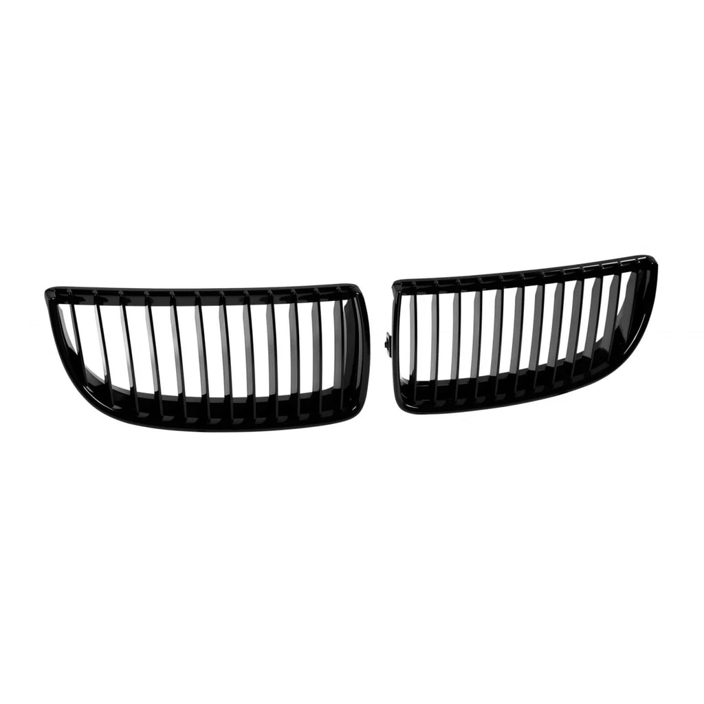 Griglie a lamella singola in nero lucido per BMW Serie 3 E90, E91 2005-2007