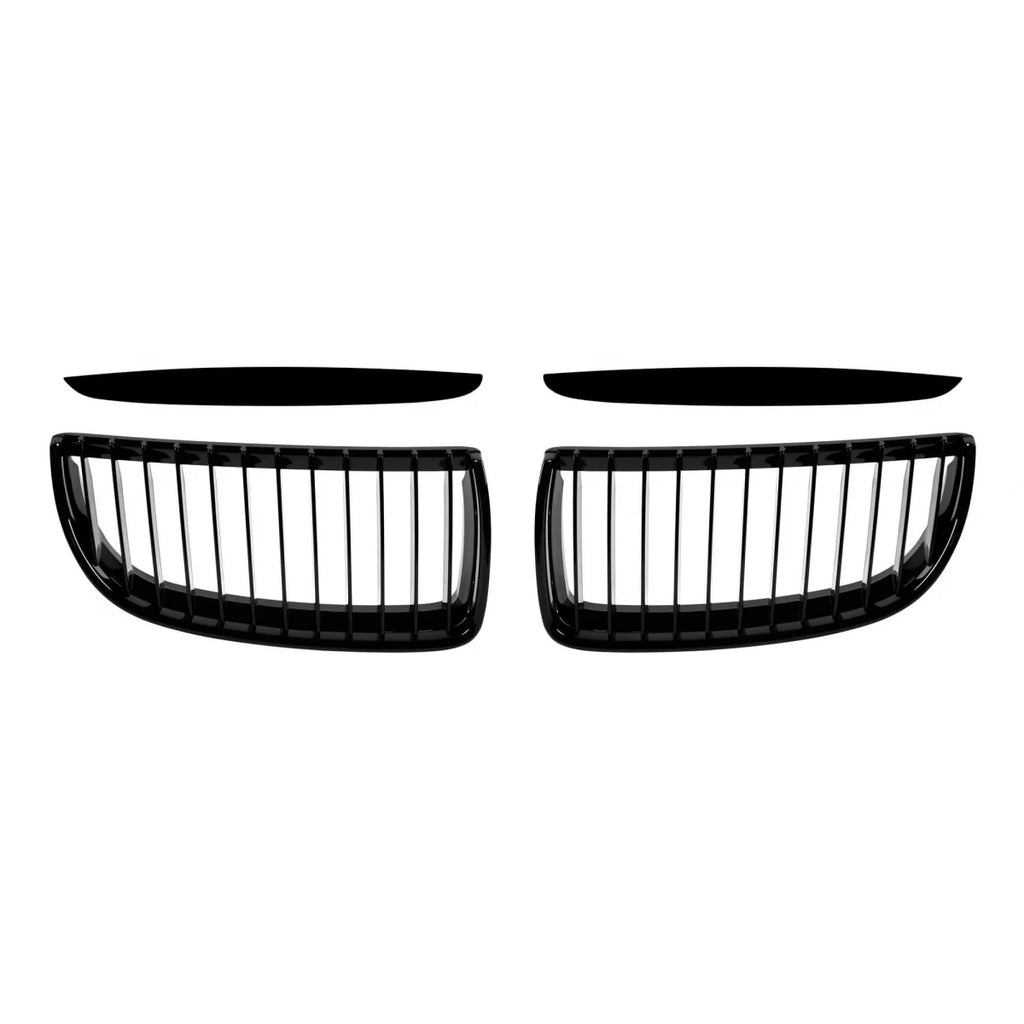 Griglie a lamella singola in nero lucido per BMW Serie 3 E90, E91 2005-2007