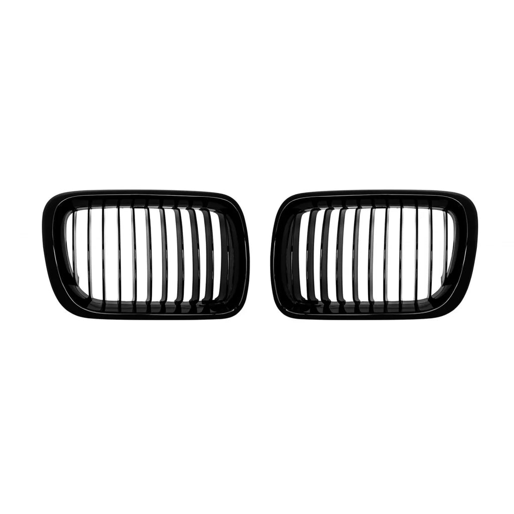 Griglie a lamella singola in nero lucido per BMW Serie 3 E36 berlina, Touring, coupe, cabriolet, compatto 1997-1999
