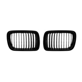 Griglie a lamella singola in nero lucido per BMW Serie 3 E36 berlina, Touring, coupe, cabriolet, compatto 1997-1999