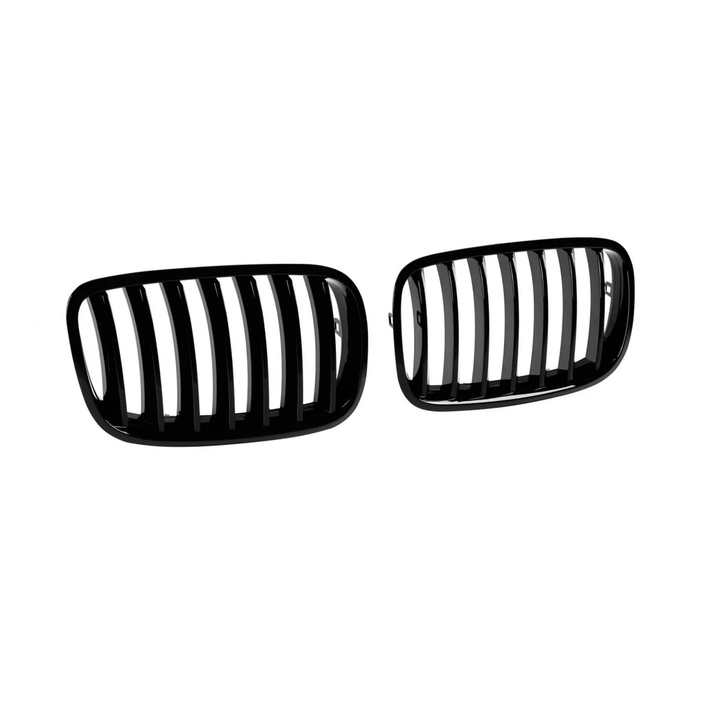 Griglie a lamella singola in nero lucido per BMW X5 E70 2007-2013, X6 E71 2008-2011