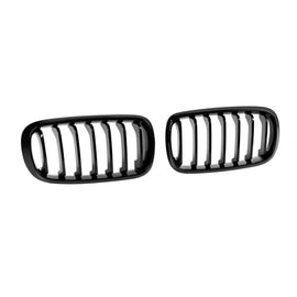 Griglie a lamella singola in nero lucido per BMW X5 F15 2013-2018, X6 F16 2014-2019