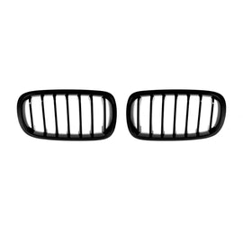 Griglie a lamella singola in nero lucido per BMW X5 F15 2013-2018, X6 F16 2014-2019