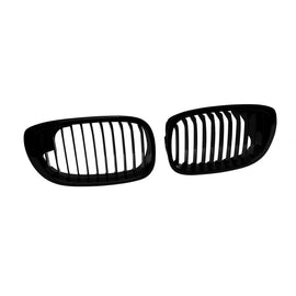 Singolo lamella griglie a doppio rene in nero lucido per BMW Serie 3 E46 Coupe, E46 cabriolet 2003-2006