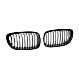 Singolo lamella griglie a doppio rene in nero lucido per BMW Serie 3 E46 berlina, Touring 2001-2005