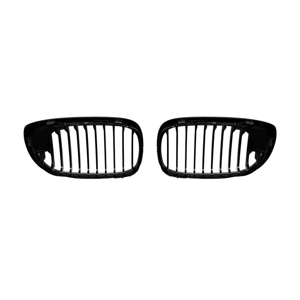 Singolo lamella griglie a doppio rene in nero lucido per BMW Serie 3 E46 Coupe, E46 cabriolet 2003-2006