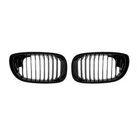 Singolo lamella griglie a doppio rene in nero lucido per BMW Serie 3 E46 Coupe, E46 cabriolet 2003-2006