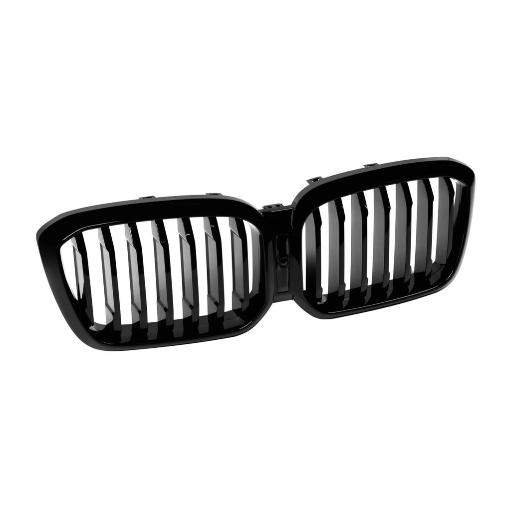 Singolo lamella griglie a doppio rene per BMW X3 G01 2021-2024, Nero lucido