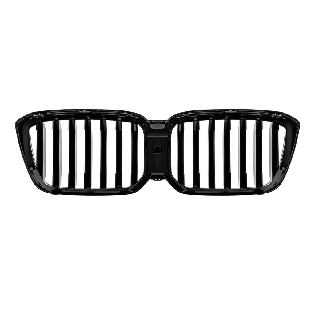 Singolo lamella griglie a doppio rene per BMW X3 G01 2021-2024, Nero lucido