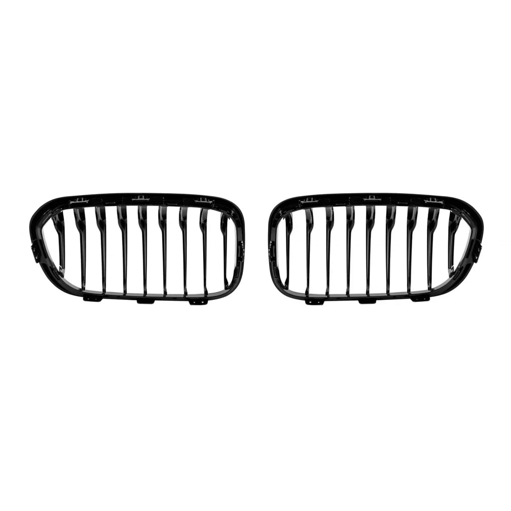 Singolo lamella Griglie a doppio rene in nero lucido per BMW Serie 1 F20, F21 2015-2019