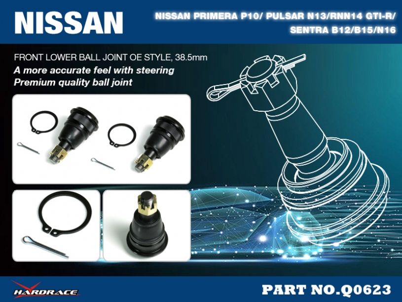 Snodi sferici anteriori inferiori da 38,5 mm Hardrace Nissan – 2 pezzi – foto 2