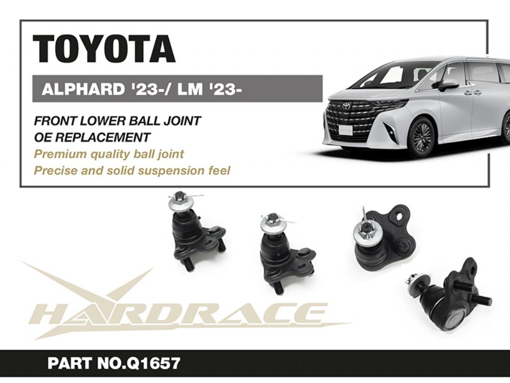 Snodi sferici anteriori inferiori Hardrace Toyota Alphard/Vellfire MK4 e Lexus LM MK2 – 2 pezzi – foto 2