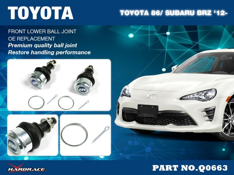 Snodi sferici anteriori inferiori Hardrace Toyota GT86/GR86, Subaru BRZ ZC6 e Scion FR-S – 2 pezzi – foto 2