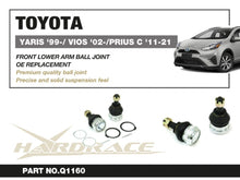 Snodi sferici anteriori inferiori Hardrace Toyota Yaris/Vitz, Vios e Prius C – 2 pezzi – foto 2