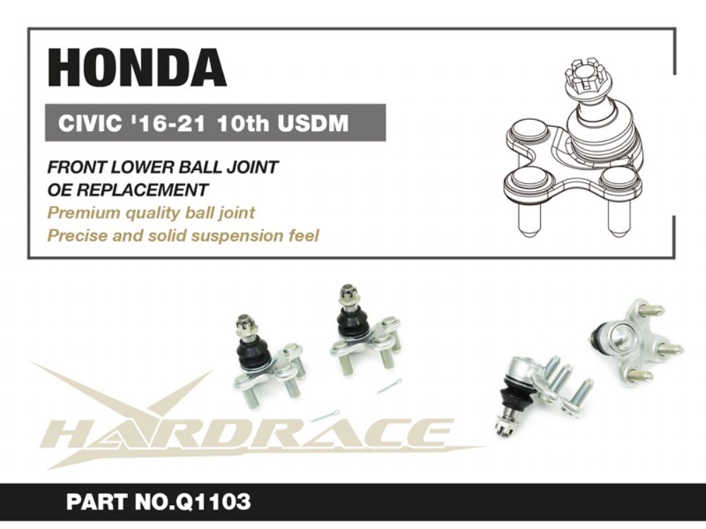 Snodi sferici anteriori inferiori M14 Hardrace Honda Civic/CR-V/Accord e Acura Integra – 2 pezzi – foto 2