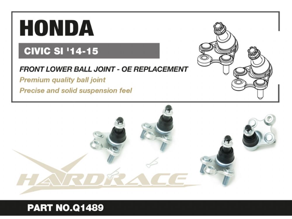 Snodi sferici anteriori inferiori M14 Hardrace Honda Civic MK9 SI 2014–2015 – 2 pezzi – foto 2