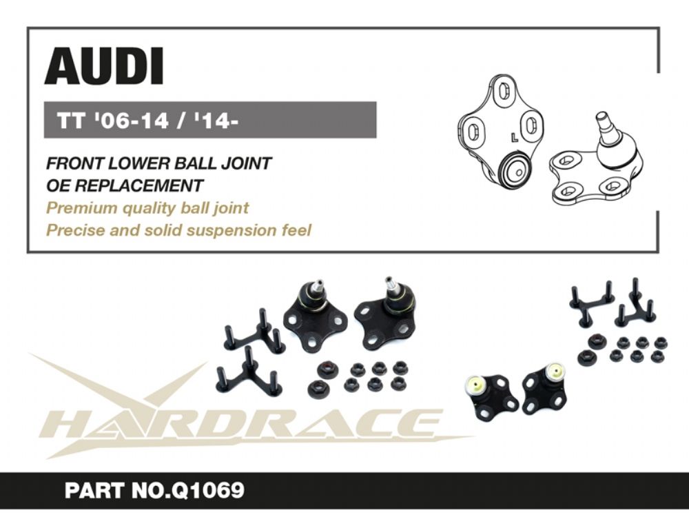 Snodi sferici anteriori inferiori regolabili Hardrace Audi TT MK2 8J e MK3 8S – 2 pezzi – foto 2