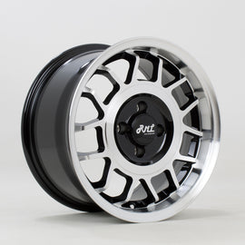 Cerchio in lega Rota Wheels Snowflake 15x8 4x100 ET30 Silver & Black