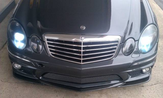 Spoiler Anteriore In Carbonio Mercedes W211 Look AMG E63 07-09 Mercedes W211