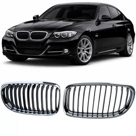 Sport Griglia anteriore nero cromato compatibile per Serie 3 BMW E90 E91 2008-2012