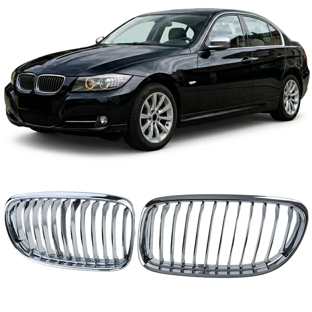 Sport Griglia anteriore cromato compatibile per Serie 3 BMW E90 E91 2008-2012