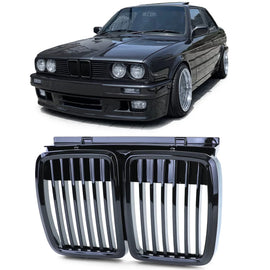 Sport Griglia anteriore Nero lucido per Serie 3 BMW E30 1982-1994