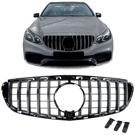 Sport griglia nero cromato compatibile per Mercedes E W212 S212 restyling 13-16