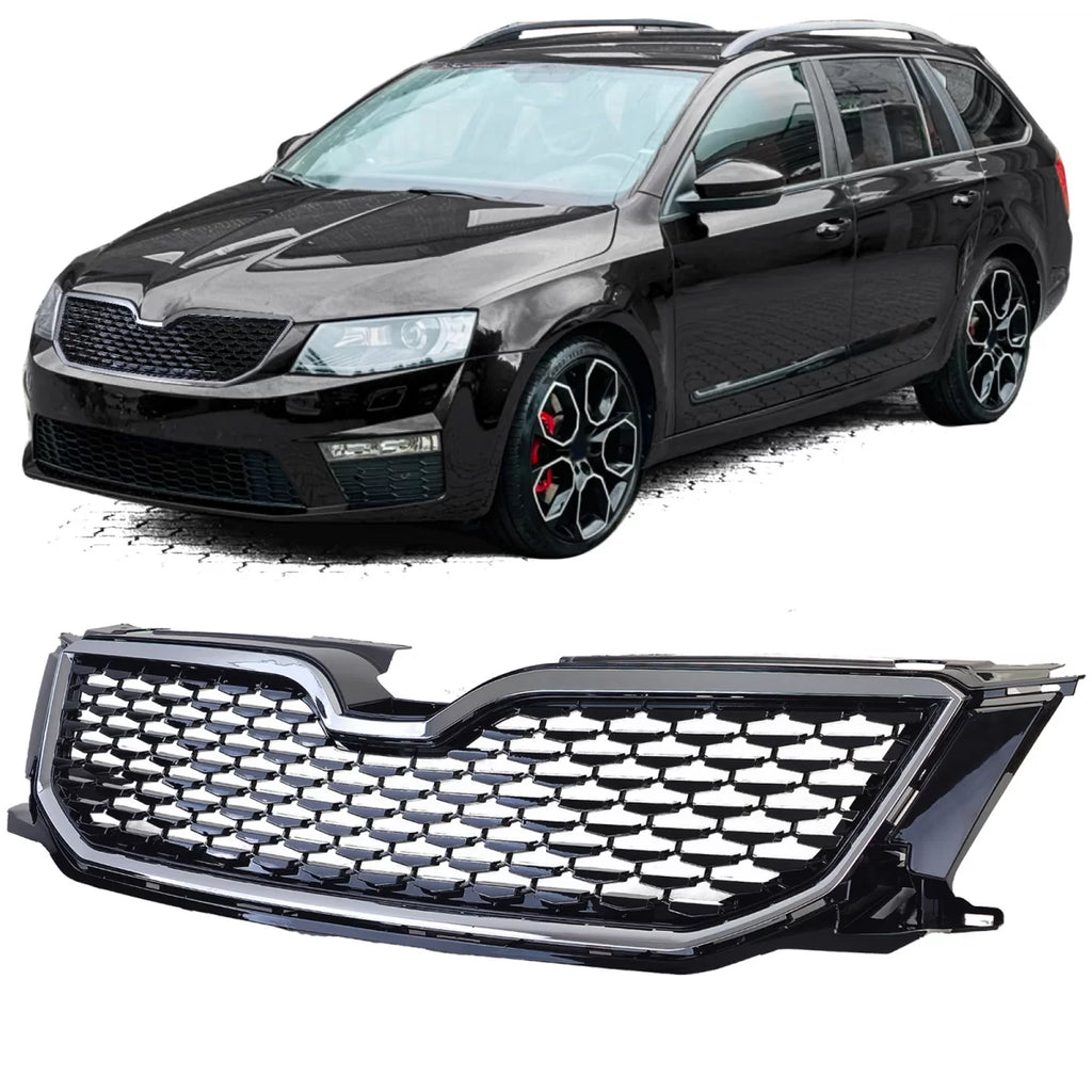 Sport griglia nero cromato compatibile per Skoda Octavia 5E pre-restyling 12-17