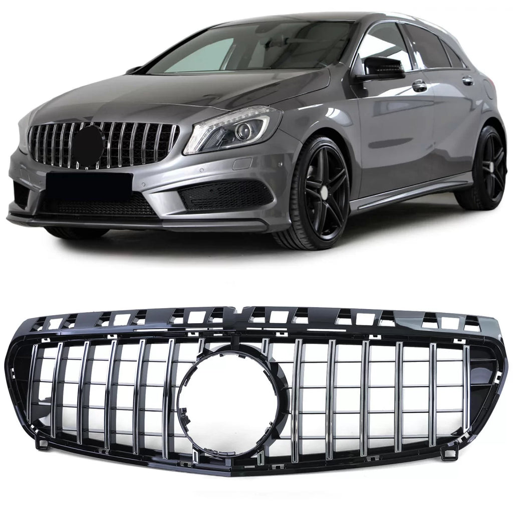 Sport griglia nero lucido cromato per Mercedes Classe A W176 12-15