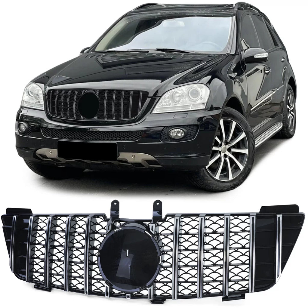 Sport griglia nero lucido cromato per Mercedes Classe M ML W164 05-08