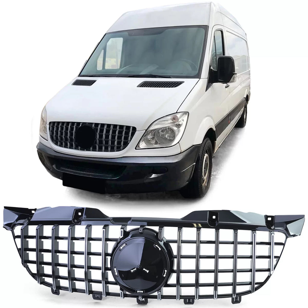 Sport griglia nero lucido cromato per Mercedes Sprinter W906 06-13