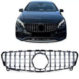 Sport griglia nero lucido cromato per Mercedes W176 restyling 15-18