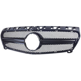 Sport griglia doppio bar Nero lucido per Mercedes Classe A W176 12-15