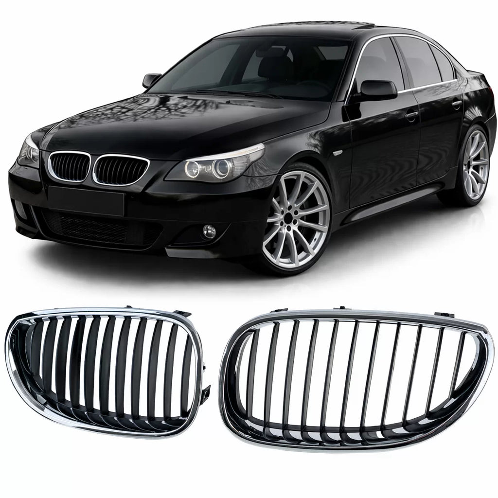 Sport griglia Griglia anteriore nero cromato compatibile per Serie 5 BMW E60 E61 2003-2010