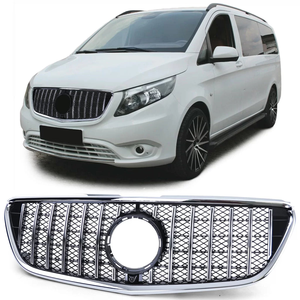 Sport griglia Griglia anteriore nero cromato per Mercedes Vito W447 14-19